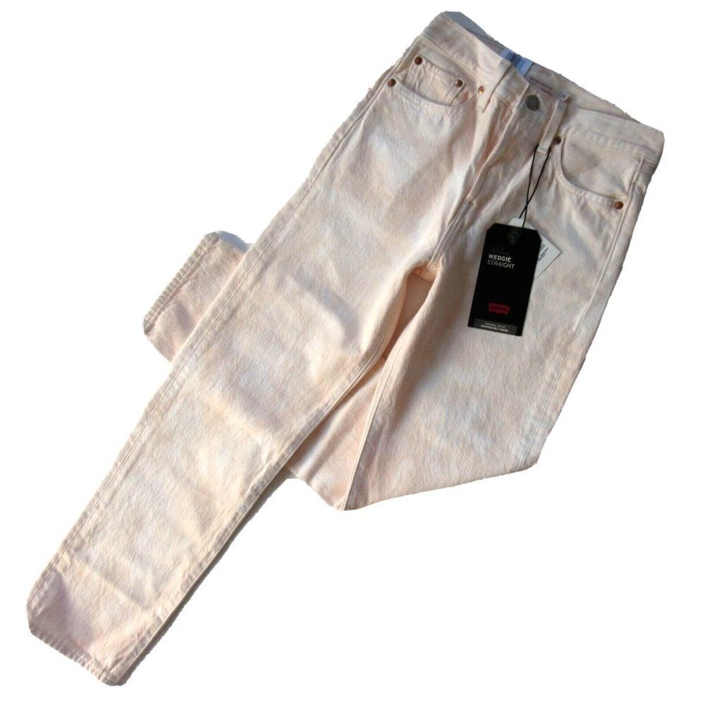 NWT Levi's Wedgie in In The Peach Tie Dye High Rise Heavyweight Rigid Jeans 25